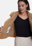 Фото #3 товара Women's Shearling Jacket, Light Brown With Curly Wool