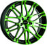 Oxigin 14 Oxrock neon green polish 7.5x17 ET50 - LK5/112 ML72.6