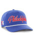 Men's Royal Philadelphia 76ers Overhand Logo Hitch Adjustable Hat