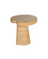 17.7" Rattan Lilypad Shaped Side Table