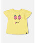 Girl Organic Cotton Jersey Top Popcorn Yellow - Toddler|Child
