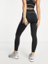 South Beach over lock stitch leggings in black