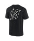 Фото #2 товара Men's and Women's Black Miami Marlins Super Soft Short Sleeve T-shirt