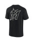 Men's and Women's Black Miami Marlins Super Soft Short Sleeve T-shirt