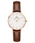 Women's Petite Saint Mawes Brown Leather Watch 28mm