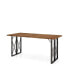 67 Inch Patio Rectangle Acacia Wood Dining Table with Umbrella Hole