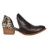 Фото #1 товара Diba True Shy Town Croc Round Toe Cowboy Booties Womens Brown Casual Boots 54658