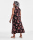 Plus Size Printed Sleeveless Maxi Dress, Created for Macy's