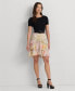ფოტო #4 პროდუქტის Women's Floral Crinkle Georgette Tiered Skirt