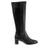 Фото #1 товара Trotters Kirby Wide Calf T2067-001 Womens Black Wide Leather Knee High Boots