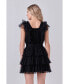 ფოტო #3 პროდუქტის Women's Tulle Ruffle Tiered Mini Dress