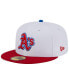 Фото #4 товара Men's White, Red Oakland Athletics Undervisor 59FIFTY Fitted Hat
