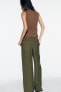 Wide-leg trousers with elastic waistband