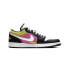 Кроссовки Nike Air Jordan 1 Low Black Active Fuchsia Cyber (Многоцветный, Черно-белый)