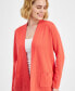Petite Malibu Open-Front Relaxed-Fit Cardigan