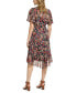 Фото #2 товара Women's Printed Chiffon V-Neck Dress