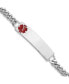 ფოტო #1 პროდუქტის Stainless Steel Red Epoxy Medical ID 8" Engravable Bracelet