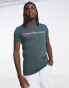 Calvin Klein Jeans institutional logo slim fit t-shirt in dark green