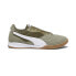 Фото #1 товара Puma King Top Indoor Soccer Mens Green Sneakers Athletic Shoes 10734903