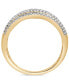 ფოტო #4 პროდუქტის Diamond Princess & Round Multirow Statement Ring (1 ct. t.w.) in 14k Gold