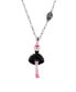 Фото #2 товара Faux Stone Ballerina Pendant Necklace