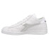 Diadora Game Row Cut Metal Lace Up Mens Silver, White Sneakers Casual Shoes 178 6.5 - фото #3