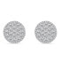 Fancy silver earrings with zircons EA506W