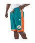 Men's Aqua, Orange Distressed Miami Dolphins Vintage-Like Fan Favorite Shorts