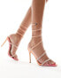 Simmi London Peony spiral heeled sandal in orange ombre