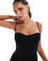 Фото #2 товара ASOS DESIGN strappy cami maxi dress with bust seaming in black