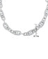 Cubic Zirconia Chain Link Necklace 18" in Fine Silver Plate