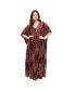 ფოტო #1 პროდუქტის Plus Size 1970s Burton Caftan Dress