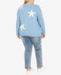 Фото #7 товара Plus Size Miley Star Round Neck Sweater