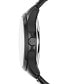 ფოტო #2 პროდუქტის Men's Black Stainless Steel Bracelet Watch, 46mm