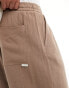 Фото #3 товара Pull&Bear baggy linen shorts in brown