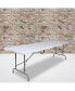 8-Foot Height Adjustable Bi-Fold Plastic Banquet And Event Folding Table With Carrying Handle