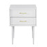 Фото #2 товара 20" Two-Drawer Side Table - White