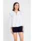 Women's Contrast Embroidery Top