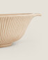 Stoneware salad bowl with handles