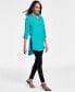 Фото #2 товара Women's Roll-Tab Button-Down Long Blouse, Created for Macy's