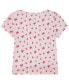 ფოტო #2 პროდუქტის Little Girls Ribbed Ditsy Cap Sleeve Top