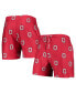 Фото #2 товара Men's Scarlet Ohio State Buckeyes Flagship Allover Print Jam Shorts