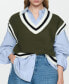 ფოტო #5 პროდუქტის Women's Contrast V-Neck Vest