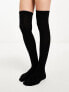 Фото #7 товара Lindex over the knee socks in black