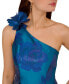 ფოტო #3 პროდუქტის Women's One-Shoulder Jacquard High-Low Gown