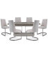 Tivie 7 Pc Dining Set (Rectangular Table + 6 Dining Chairs), Created for Macy's