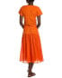 Nation Ltd Azalia Combo Shirt Dress Women's Orange S