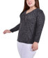 Фото #3 товара Plus Size Long Sleeve Ribbed Henley