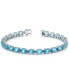 Фото #1 товара Blue Topaz Link Bracelet (20-3/4 ct. t.w.) in Sterling Silver