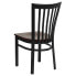 Фото #2 товара Hercules Series Black School House Back Metal Restaurant Chair - Mahogany Wood Seat